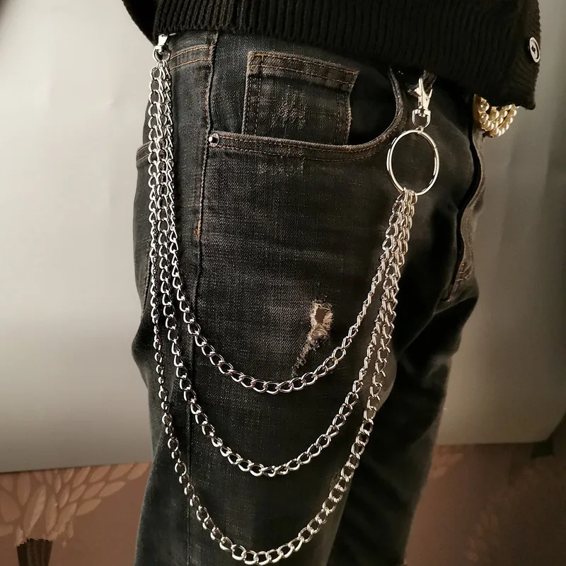 Men'S Accessories Vintage - Cintura a Catena in Metallo Stratificato