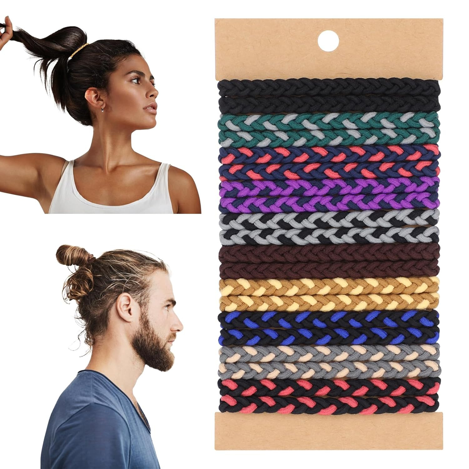 Men'S Accessories Holder - 10 Pezzi Elastici per Capelli Boho,