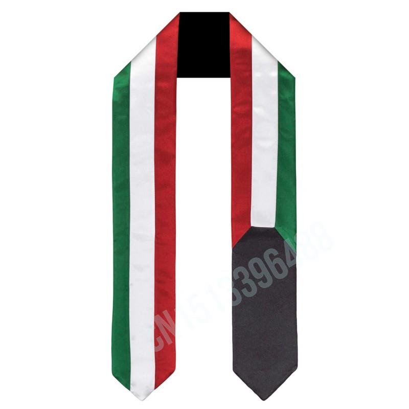 Men Accessories Kuwait - Sciarpa con bandiera del Kuwait Stampa