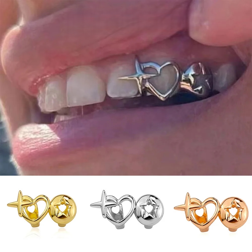 Men'S Accessories Vintage - Punk Hip Hop Hollow Heart Denti